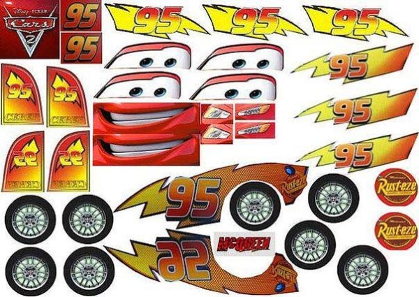 Наклейки молния Маккуин молния Маккуин