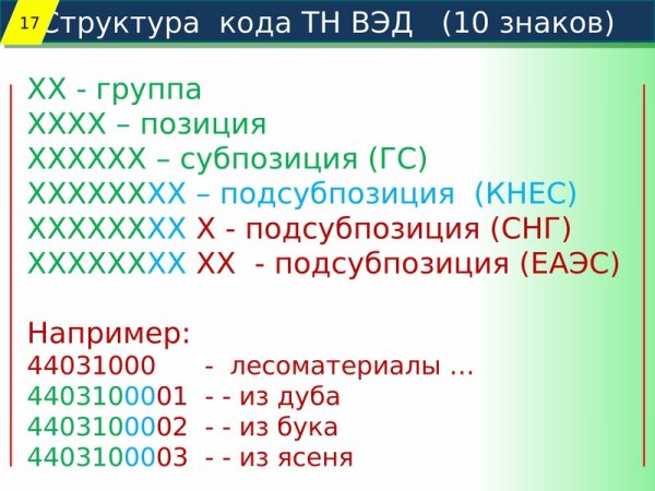 Структурные элементы тн ВЭД