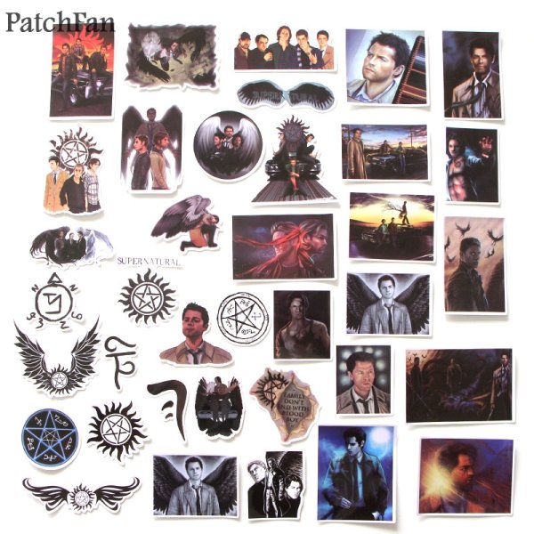Сверхъестественное Стикеры черно белые