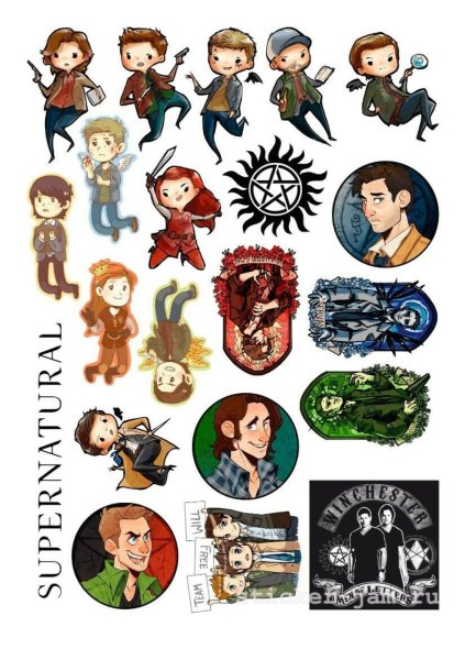 Supernatural наклейки