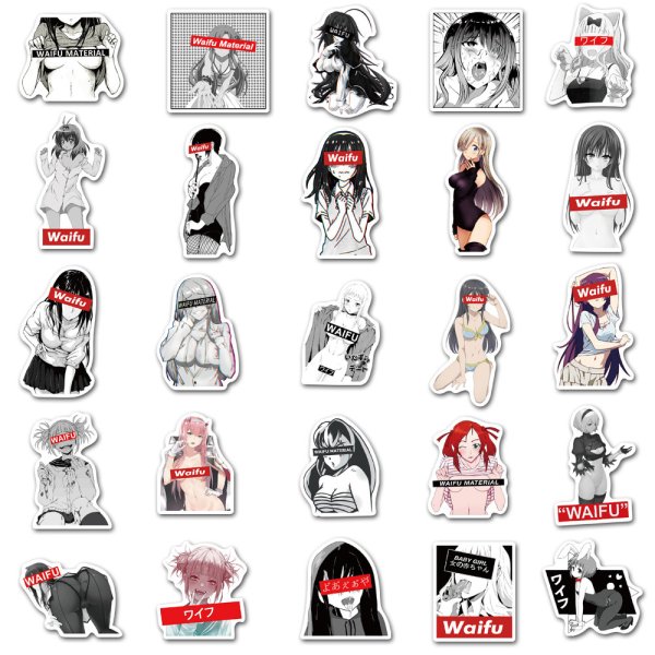 Вайфу материал наклейки