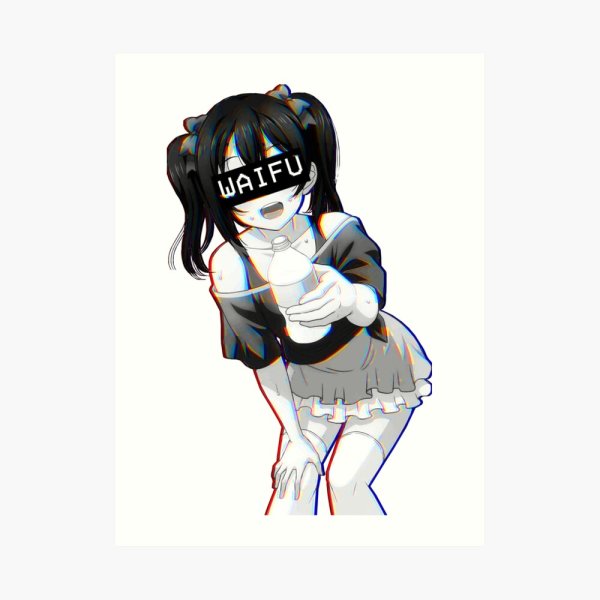 Аниме наклейки вайфу