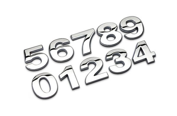 Самоклеящиеся металлические буквы