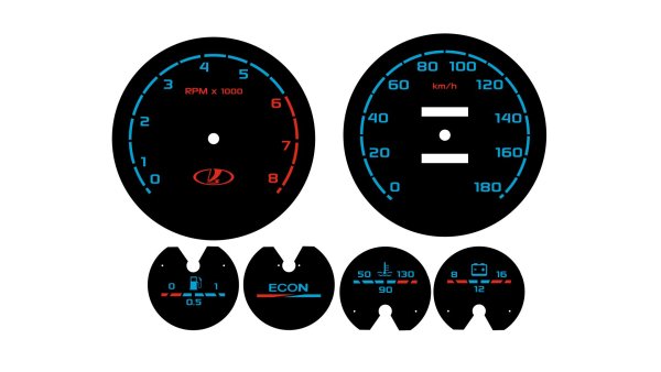 Печать шкал приборной панели ВАЗ 2107