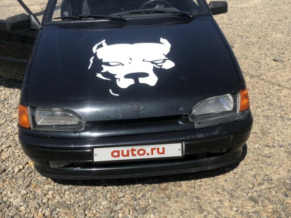 ВАЗ 2114 черная тонированная питбуль