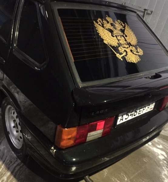 ВАЗ 2114 серная тонированная с наклейками