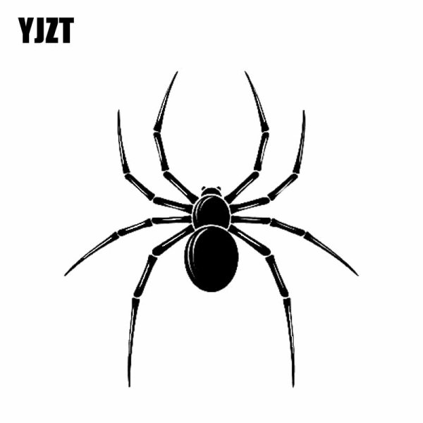 Паук черный наклейка