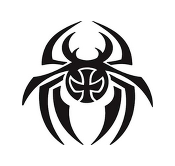 Наклейка паук чб