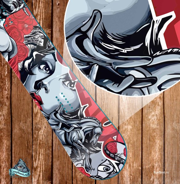 Виниловые наклейки на сноуборд