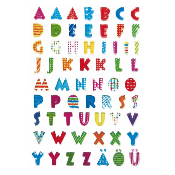 Наклейки "Веселые буквы"
