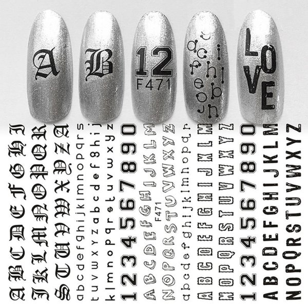 Наклейки для ногтей цифры