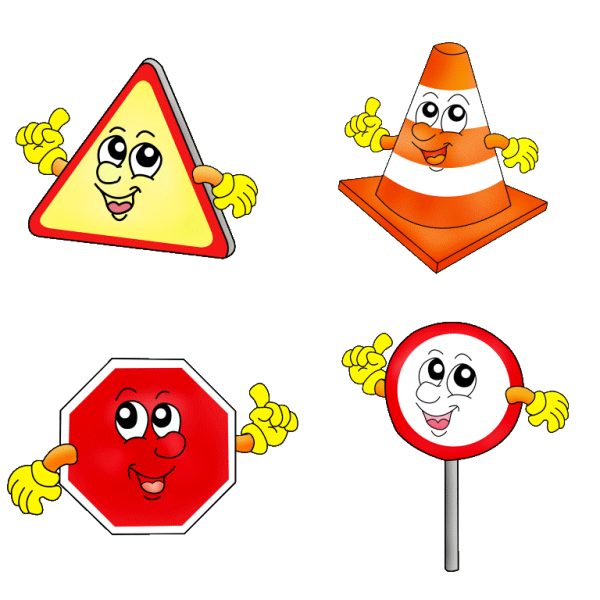 Дорожные знаки мультяшные