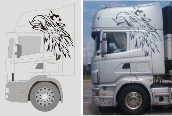 Наклейки кабины Скания 143