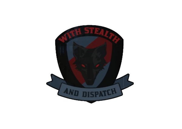 Черный пес стикер