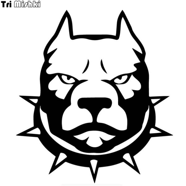 Наклейки питбуля на машину