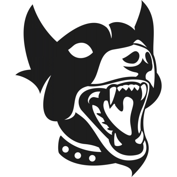 Силуэт злой собаки