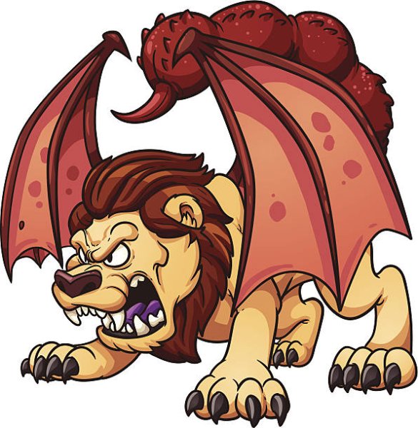 Мантикора с прозрачным фоном