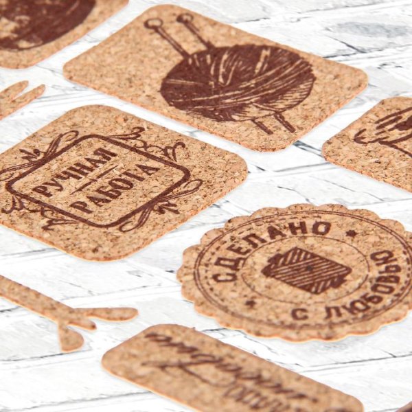 Пробковые наклейки