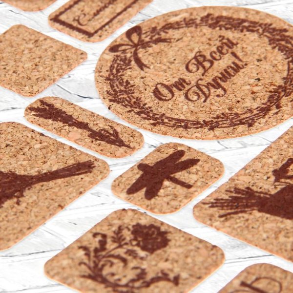 Пробковые наклейки