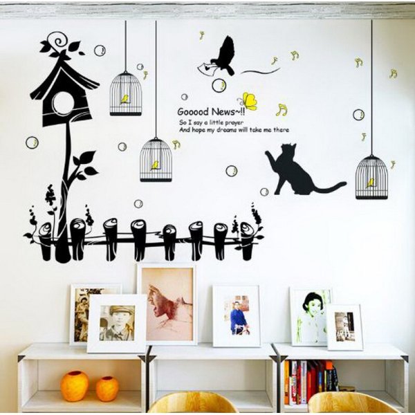 Наклейки с котами на стену