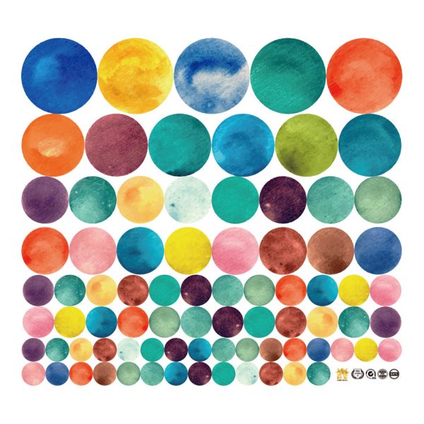 Круглые самоклеящиеся наклейки