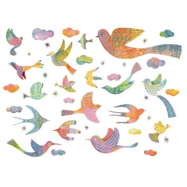 Наклейка птички