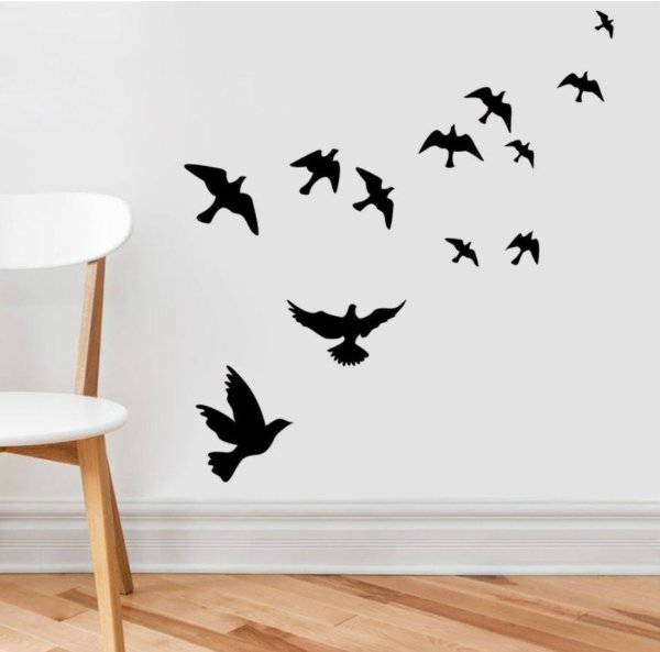 Наклейки на стену птички