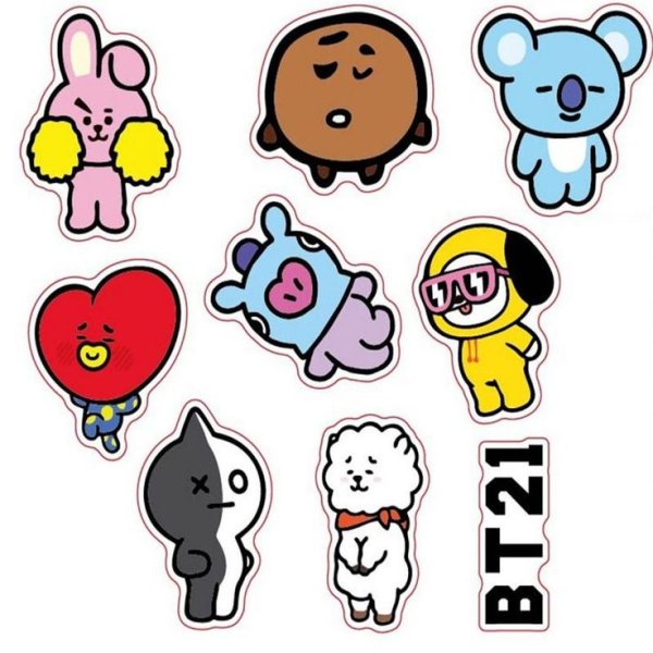Наклейки BTS И bt21