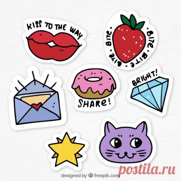 Маленькие наклейки для срисовки легкие