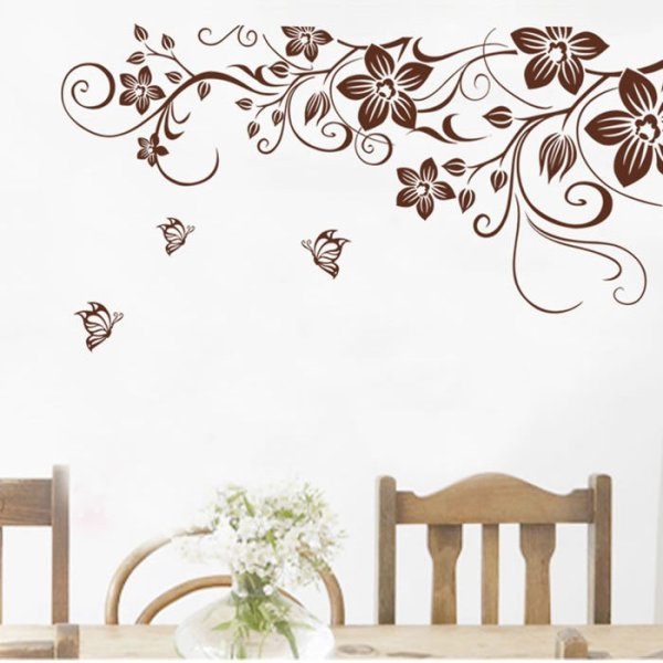 Интерьерные наклейки на стену коричневые