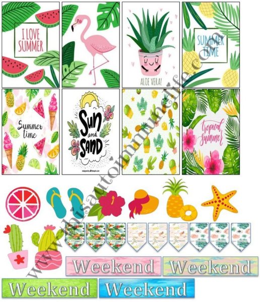 Идеи для летних наклеек