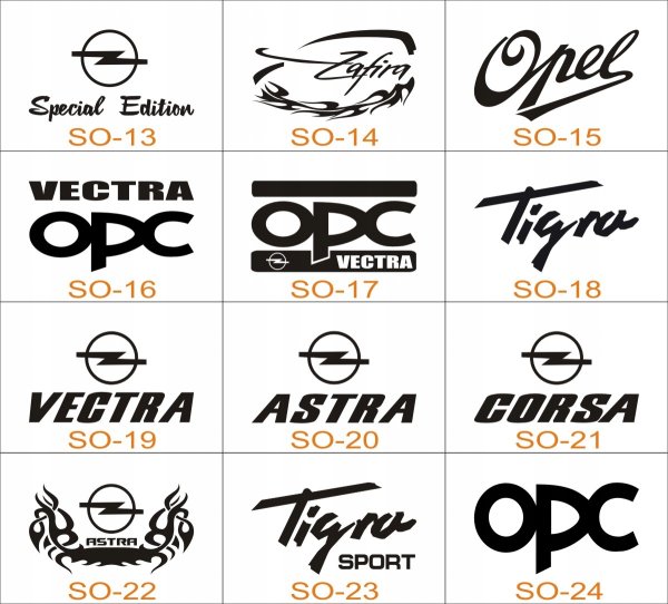 Этикетка Opel