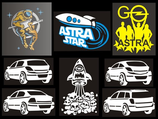 Наклейка Опель Астра