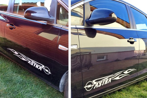 Наклейки на машину Opel Astra g
