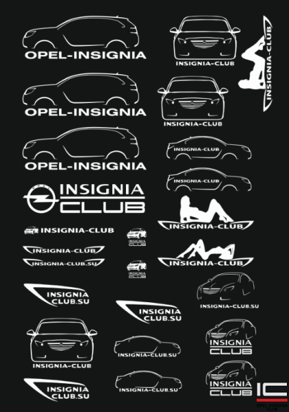 Опель Астра j Club наклейка