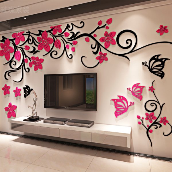 Объемные наклейки на стену