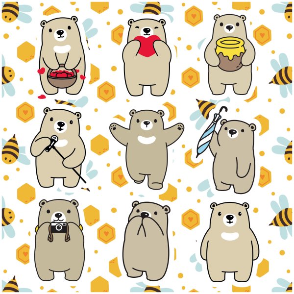 Стикеры мишки