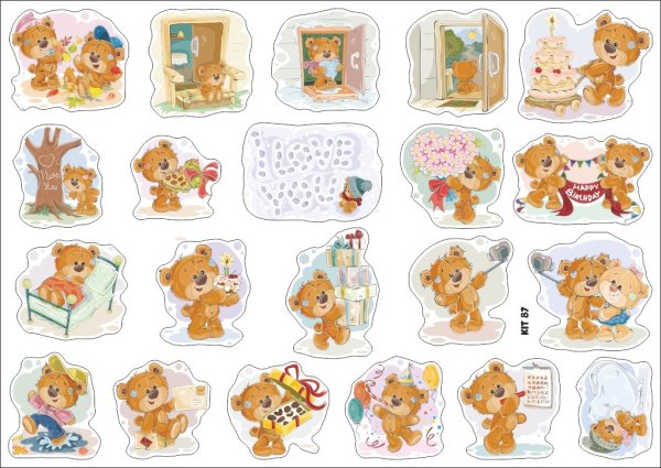 Стикеры мишки