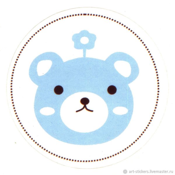 Стикер плюшевый мишка