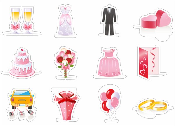 Свадебные наклейки