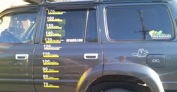 Наклейка глубиномер на УАЗ