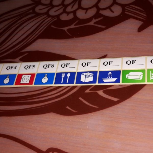 Печать наклеек для электрощита