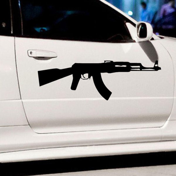 Наклейки на авто автомат Калашникова