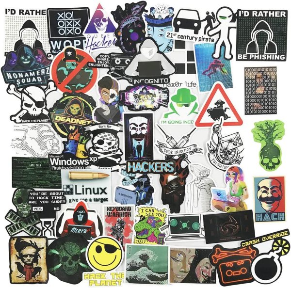 Наклейки хакера на ноутбук