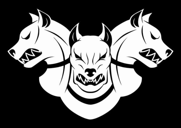 Цербер наклейка на авто