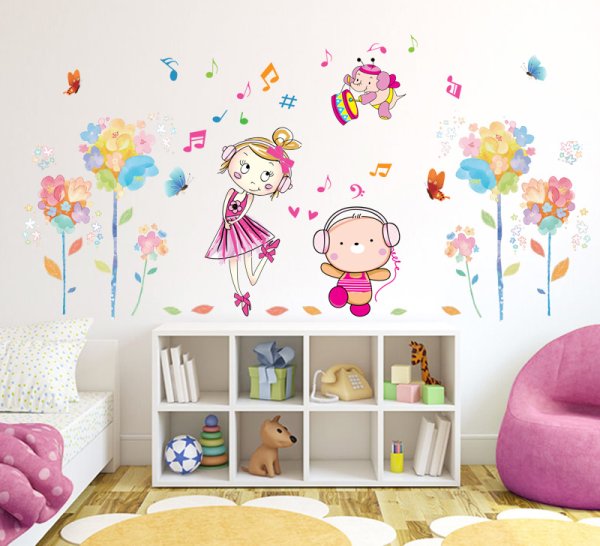 Декор стен в детском саду