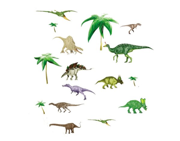 Интерьерные наклейки динозавры