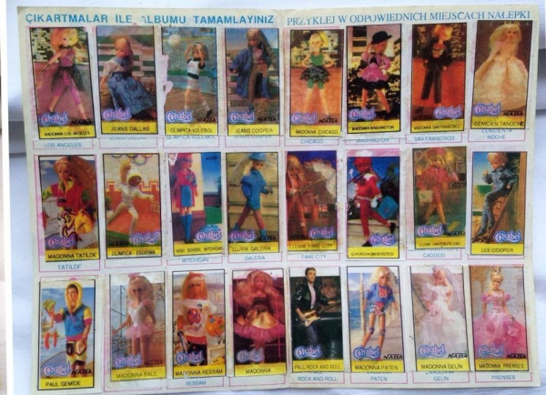 Вкладыши от жвачек Барби 90-х