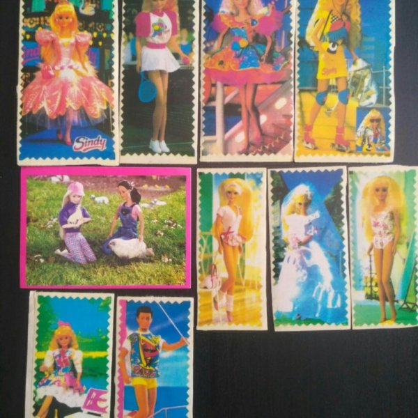 Наклейки Барби из жвачек 90-х