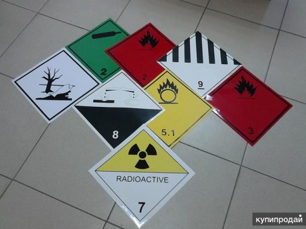 Знаки опасных грузов ДОПОГ